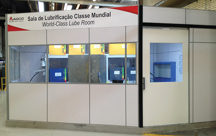 AGCO’s new lube room offers access control.