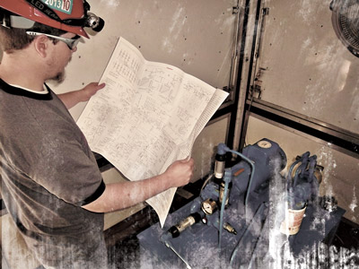 Using a hydraulic schematic is the quickest and easiest method of troubleshooting a machine. Using a hydraulic schematic is the quickest and easiest method of troubleshooting a machine.