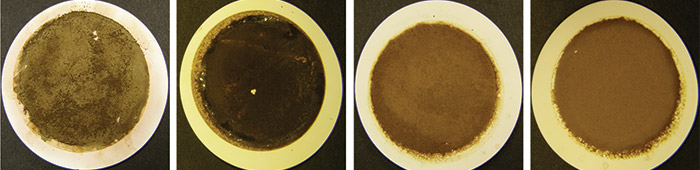 MPC test results. LtoR: A. PAG:RPVOT EOT, B. Mineral Oil 1: RPVOT EOT, C. Mineral Oil 2: RPVOT EOT, D.  Mineral Oil 3: RPvOT EOT