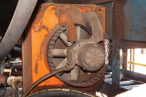 Fig 3: An air heat exchanger should be located near a cool air source.