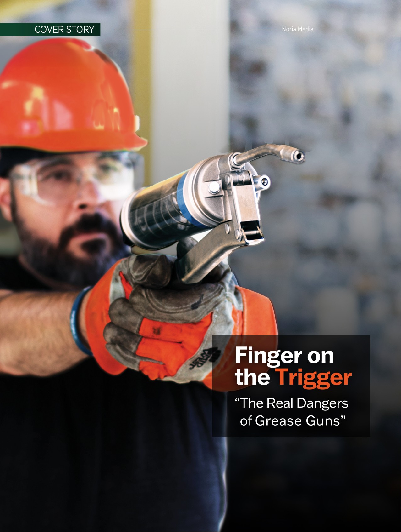 Technician handling a grease gun