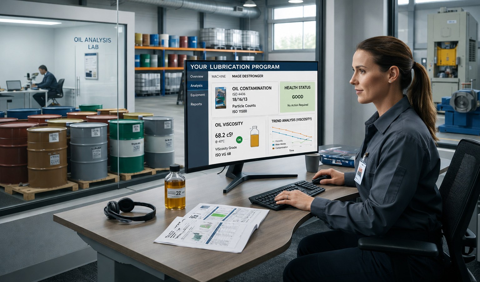 Lubricant selection and analysis work